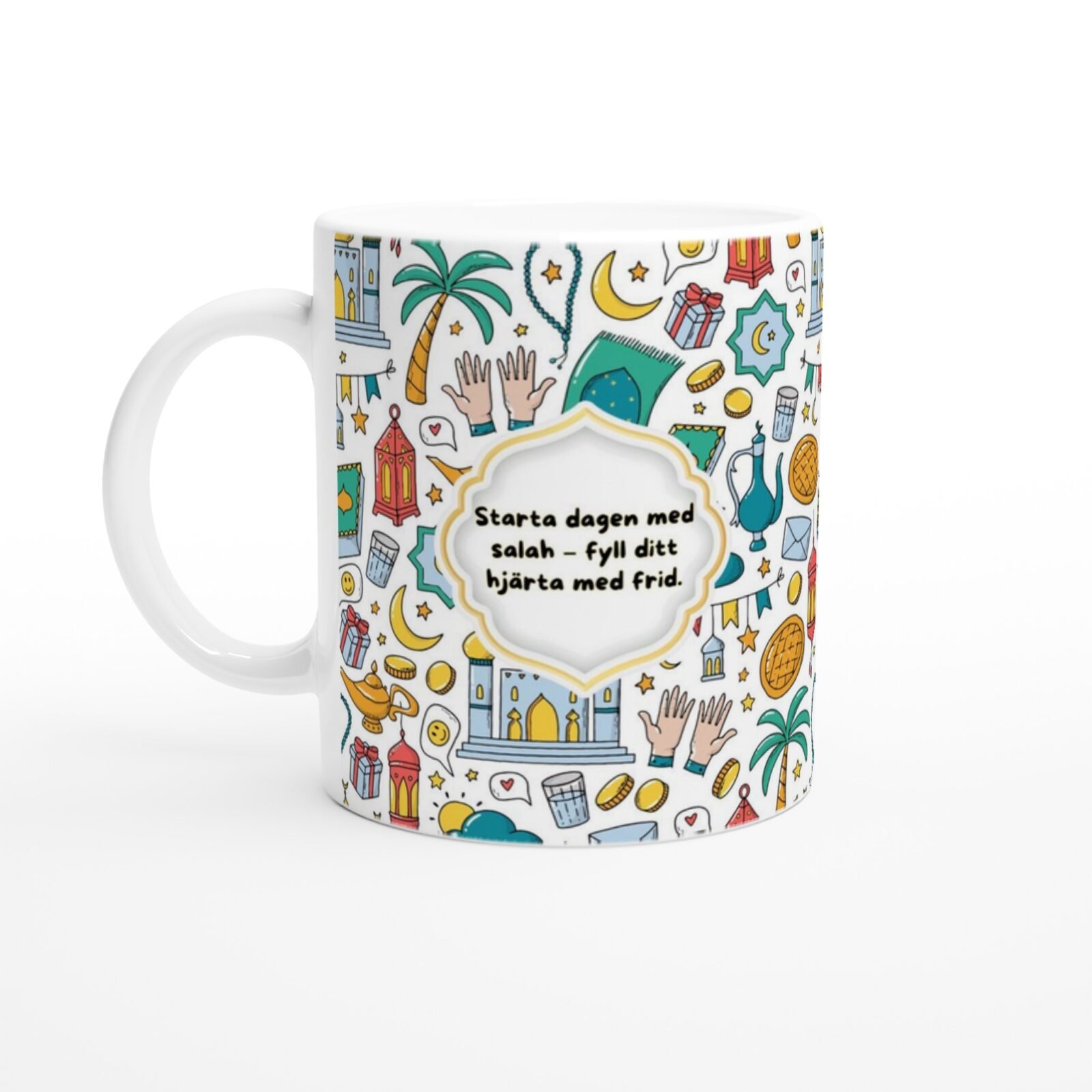70335492-4776-4498-8e2c-0e5bdff64678.jpg Muslimsk Motivationsmugg – Starta dagen med salah(svenska text ) - Bild 1
